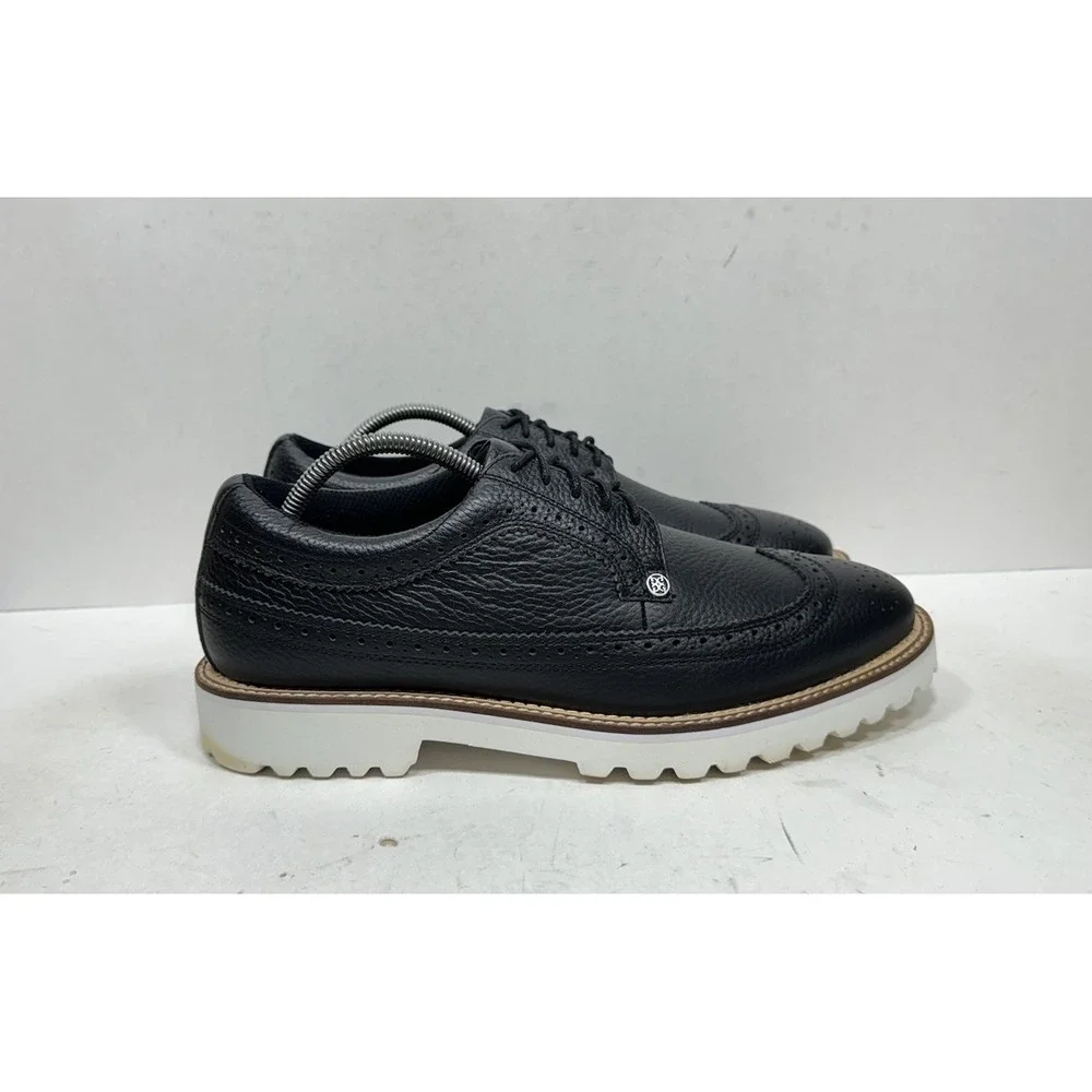 G/FORE Lugg Sole Street Shoe Mens Size 10.5 Black White Leather G4MF18F03